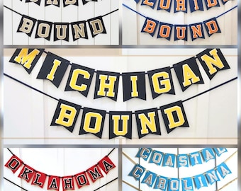 College Bound Banner | Personalized College Send Off Party Decorations | Dorm Party Sign | Future College Banner | Freshman Year celebration
