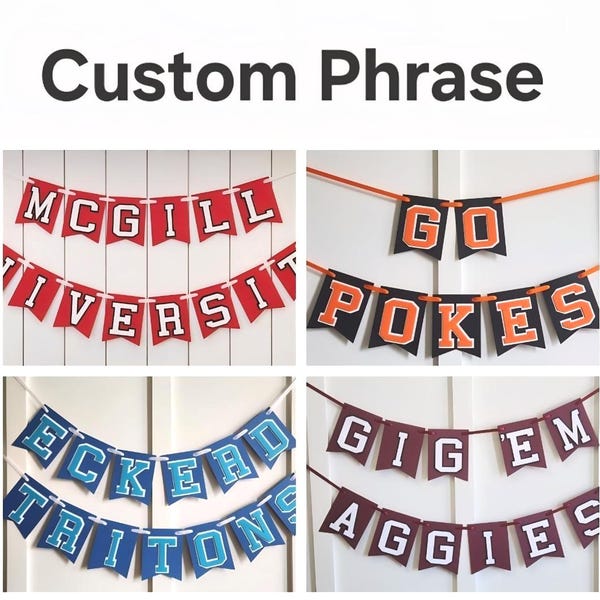 Personalized Graduation Banner: Custom School Banner, Congrats Grad Party Decor, College Bound, Senior Night, Class of 2026