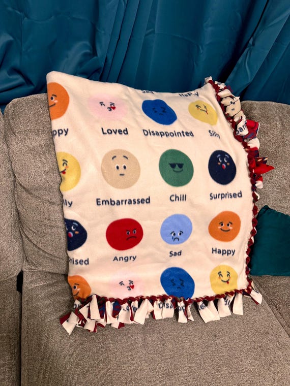 Emoji Fleece Tie Blanket: Handmade No-sew Comfort