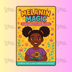 Afro Coloring Book for Black Girls – Printable Affirmations, Natural Hair, Empowerment Pages for Kids | Digital Download