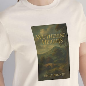 Wuthering Heights T-Shirt (Natural): Book Cover Art and Quote