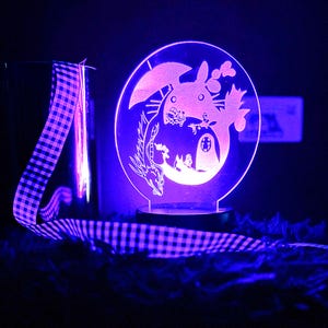 Studio Ghibli Night Light | Totoro & Spirited Away Fan Art LED Lamp | Anime Room Decor