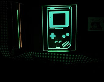 Game Boy Night Light | Retro Handheld Fan Art LED Acrylic Lamp | Gamer Nostalgia Gift