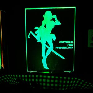 2B Night Light | Nier Automata Fan Art LED Acrylic Lamp | Gamer Room Decor