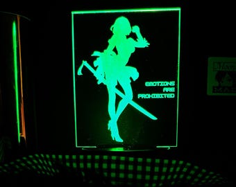 NieR Automata 2B ブラックボックス - 3Dナイトライト USB LEDテーブル