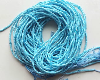 Turquoise Waist Beads with Crystal, Authentic Ghanaian Body Jewelry