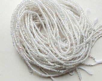 Iridescent Translucent White waist beads, Authentic Ghanaian Body Jewelry