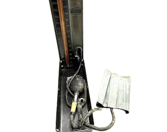 Antique Baumanometer Blood Pressure Cuff 1920s Desk Model NY Surgeon Collectible