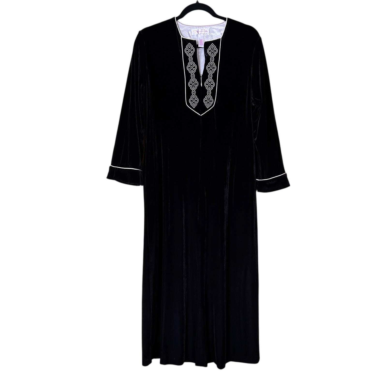 Womens Long Robe Black Velour - Etsy