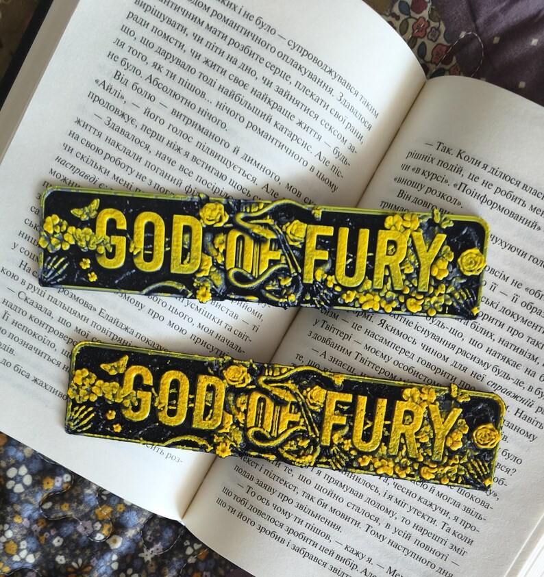 God of Fury Bookmark – Dark Romance Floral Design (Digital Download) image 3