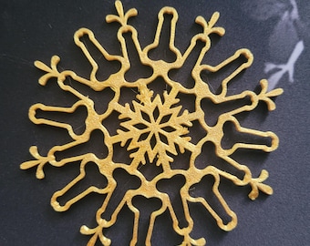 DickFlake Snowflake STL File: Funny 3D Print Ornament (Digital Download)