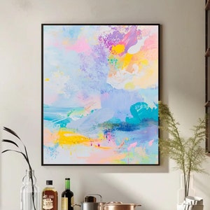 Colorful Abstract Art Print: Textured Modern Wall Decor