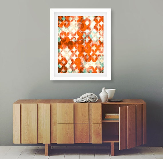 8 X 10 Print Circles Bright Colors Geometric Print Modern Etsy