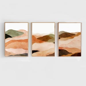 Earth Tone Mountain Print | Autumn Hills