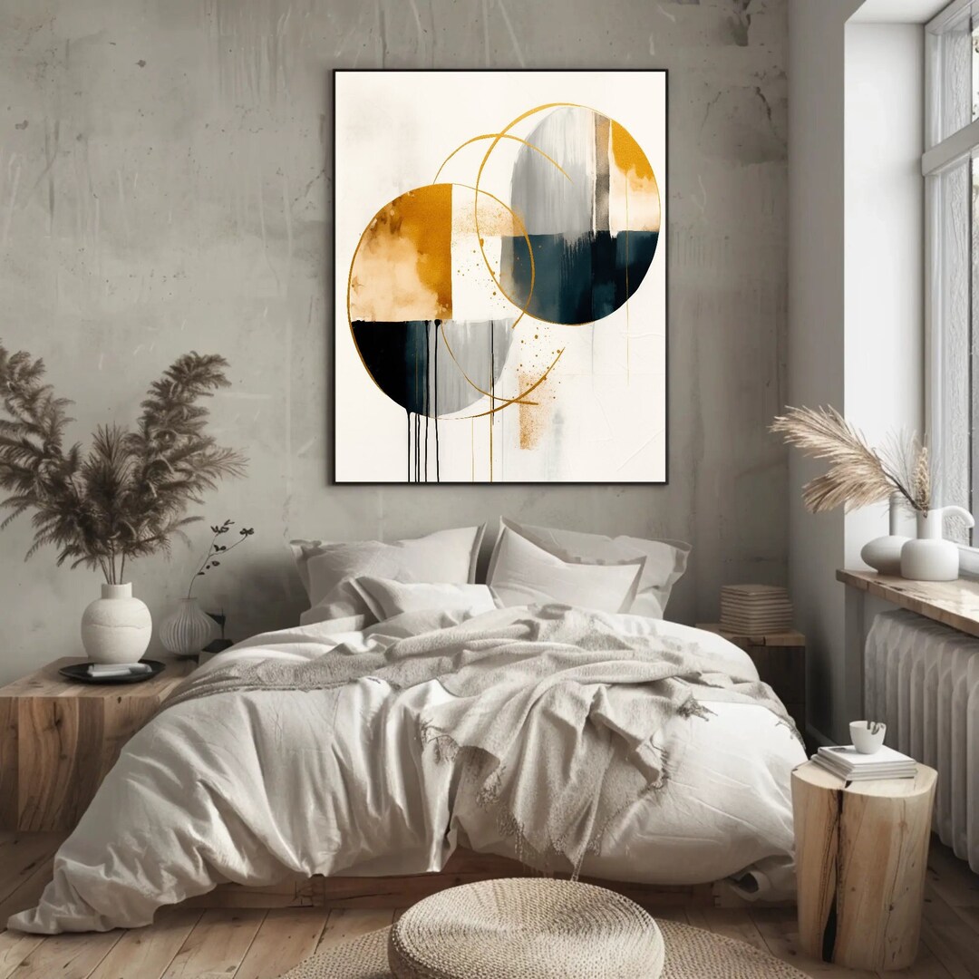 Modern Mid Century, Art for the Home, Geometric Decor, Geometric Art ...