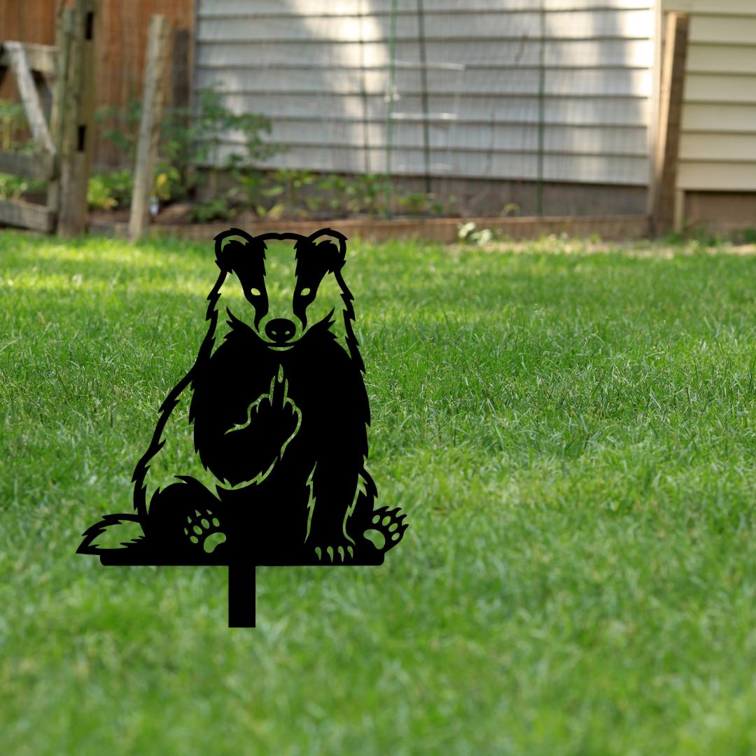 Honey Badger Middle Finger Yard Sign – CNC Plasma Cut File (svg