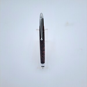 Stylus - Double-Dyed Pink and Blue Maple Burl with Chrome Finish