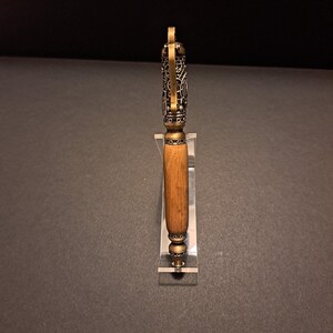 Steampump Pen – Authentic Jack Daniel’s Whiskey Barrel Wood – Antique Brass & Pewter Finish