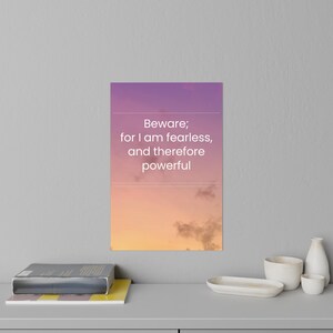 Empowering Wall Decals, Inspirational Quotes, Positive Affirmation Decor, Fearless Art, Motivational Home Decor