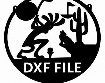 Archivo DXF del letrero de golf Kokopelli – Diseño para corte por plasma CNC (Descarga digital)