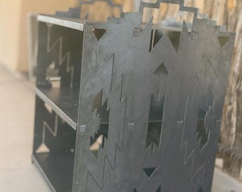 Archivo DXF de mesa auxiliar tribal del suroeste: diseño listo para corte por plasma CNC