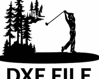 Archivo DXF de escena de golf / Diseño para corte por plasma CNC (Descarga instantánea)
