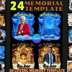 In Loving Memory Shirt Template: Editable Funeral Design (Canva Pro Required)