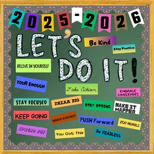 Back to School Bulletin Board Kit: Classroom Decor, Positive Inspiration (PDF Printable) 2025-2026