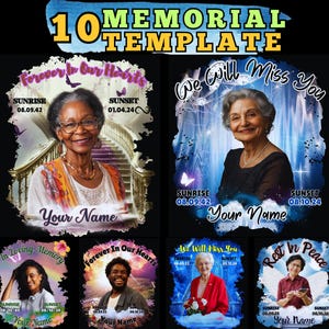 In Loving Memory Shirt Template | RIP Editable Canva Design | Printable Funeral T-Shirt | Digital Memorial Photo Download