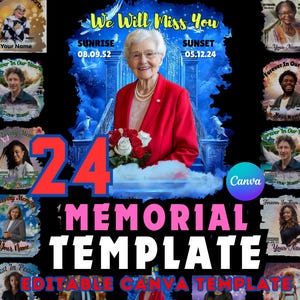 Memorial T-Shirt Template: In Loving Memory Design (Canva Pro Required)
