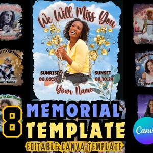 Memorial Shirt Canva Template: In Loving Memory PNG Design (Digital Download)