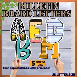 Back to School Bulletin Board Letters: Printable Classroom Decor (PDF Download)