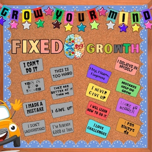 Growth Mindset Classroom Bulletin Board Kit: Motivational School Decor (Digital Download)