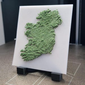 3D Topographic Map of Ireland