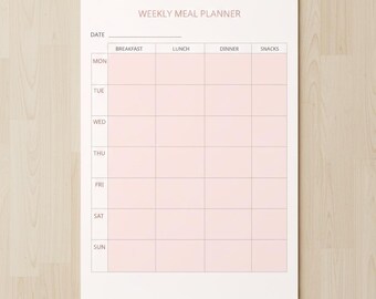 Monthly Planner Printable – Minimalist Undated A4 Monthly Calendar PDF Template
