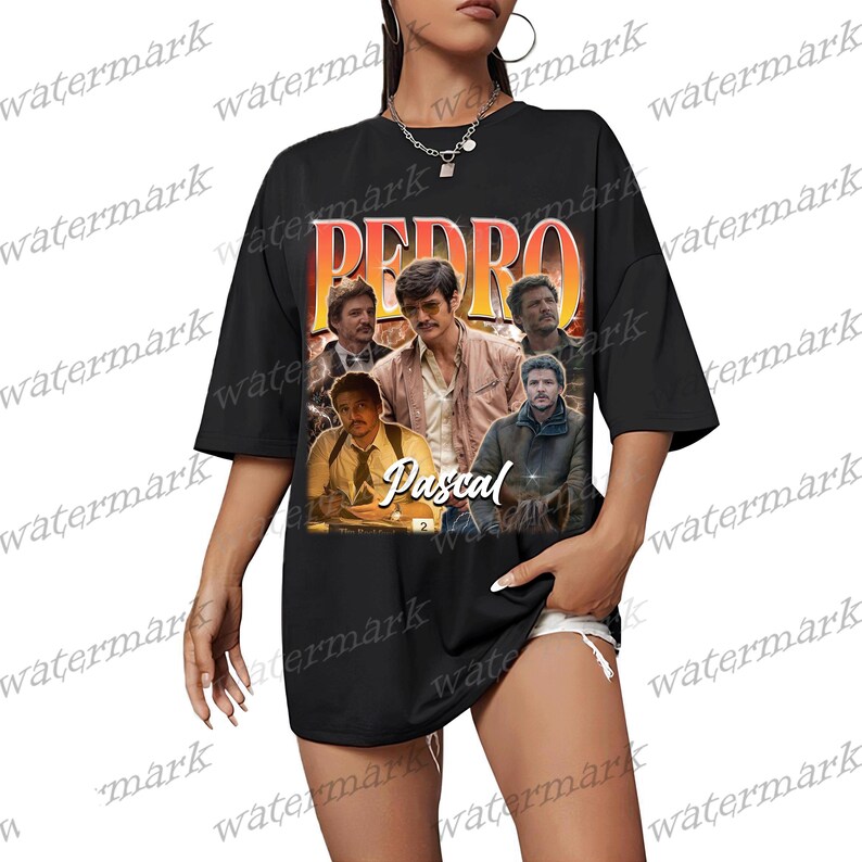 Pedro Script Retro Pedro Pascal PNG: Digital Art for T-shirts & Hoodies - Etsy