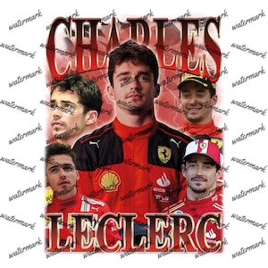 Charles Leclerc T-Shirt Retro - Charles Leclerc F1 Tshirt PNG, Charles Leclerc Digital, Charles Leclerc F1 Merch, Charles Leclerc Dowland