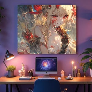The Smile of Chaos, art painting, poetic painting Digital art, modern decoration, chaos beauty painting,
