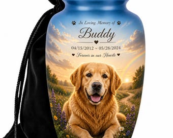 Personalized Pet Urn with Photo & Name