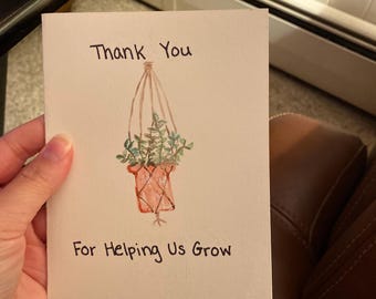Custom Watercolor Greeting Card - Personalized Hand-Painted Design for Any Occasion