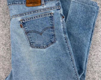 Vintage Levis 540 Relaxed Fit Light Wash Jeans USA Made 42x26 HEMMED INSEAM