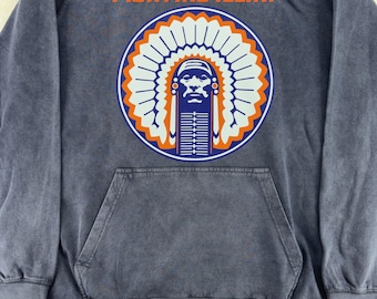 Fighting Illini Chief Illiniwek vintage wash lane seven hoodie