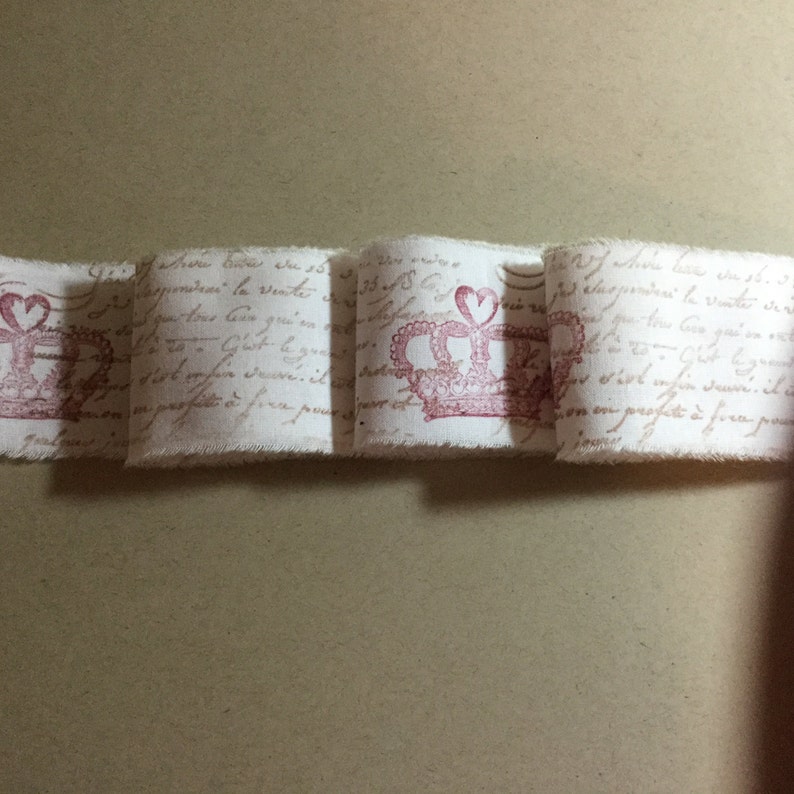Vintage Style Ribbon Crown Ribbon French Script Ribbon | Etsy