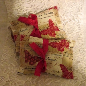French Lavender Sachet Vintage French Market Butterfly Sachet Handmade Lavender Sachet for a Tranquil Night Sleep