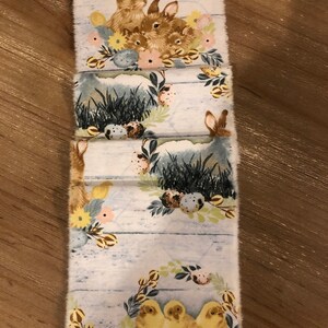 Guarnição de coelhinho floral de Páscoa, guarnição com pintinhos e cordeiros, fita chique gasto, fita envelhecida do mercado francês, guarnição de cesta de Páscoa, guarnição de primavera