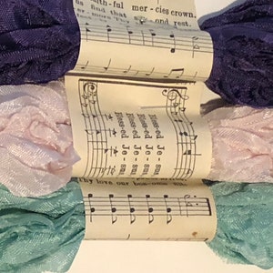 Ruban de couture reliure chiffonné, Style Country Français, ferme Style couture reliure, détresse vieilli Vintage inspiré, plissés couture reliure, SCE