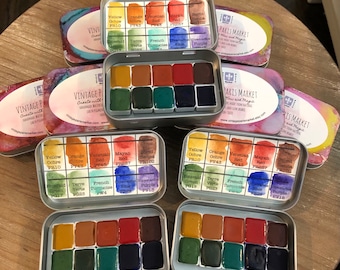 Handmade Watercolor, Natural Earth Pigment Watercolors, Fine Art Watercolors, Non-Toxic Watercolors, Hand Mulle, French and Italian Pigments