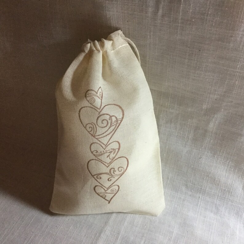 Wedding Credence Favor Pouch Hearts Bags Muslin Luxury F