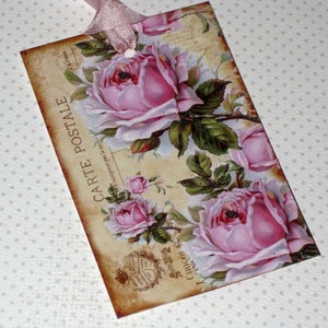 Vintage Paris Roses Gift Tags Paris Apartment Carte Postale Ooh La La Paris