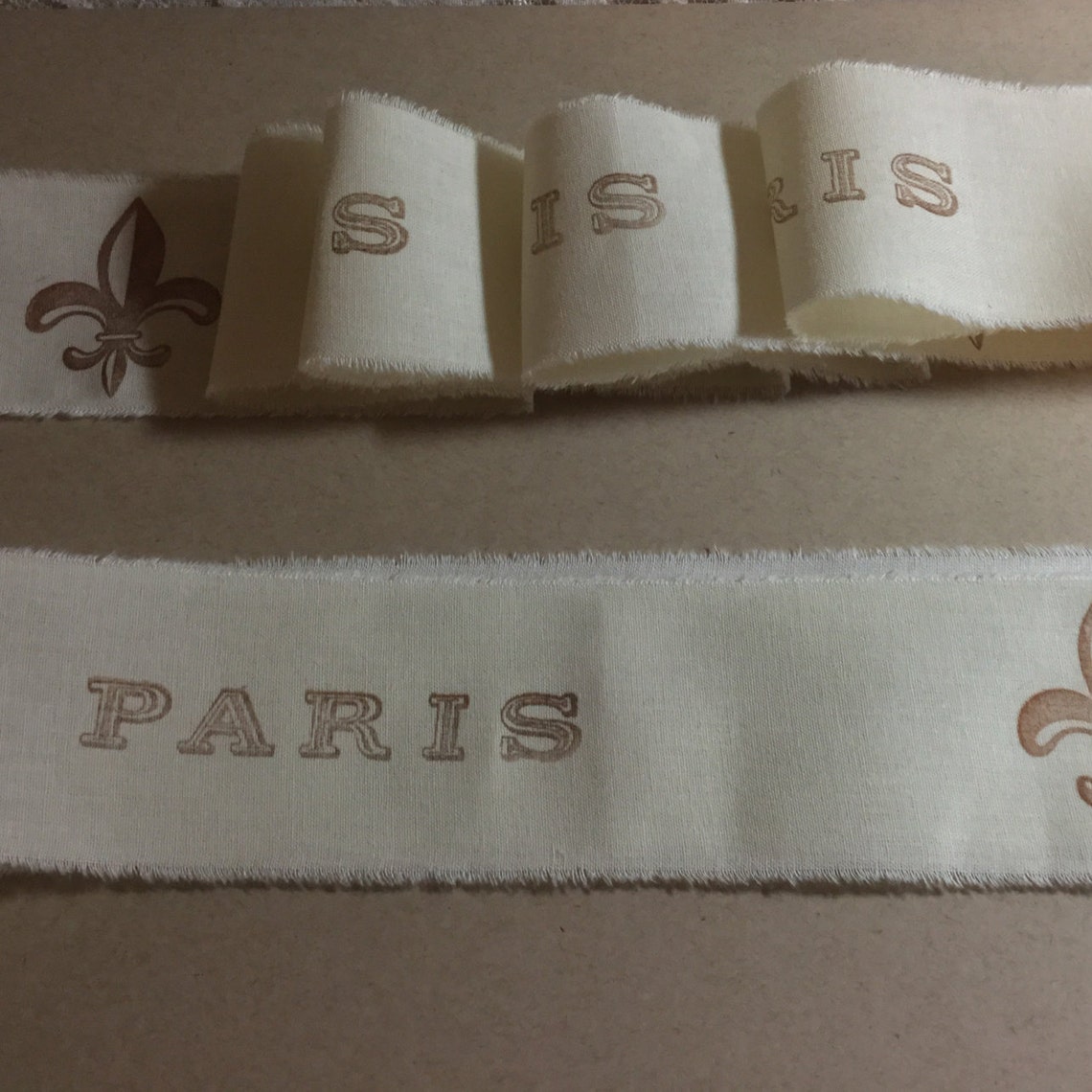 Fleur De Lis Ribbon French Script Ribbon Provence Cotton - Etsy